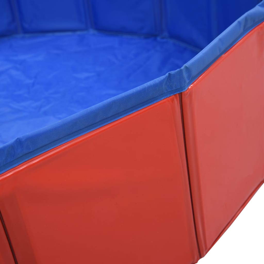 Hundebassin Sammenfoldelig Rød 80×20 cm PVC