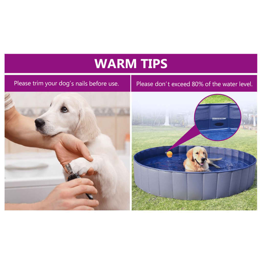 Hundebassin Sammenfoldelig Rød 120 x 30 cm PVC