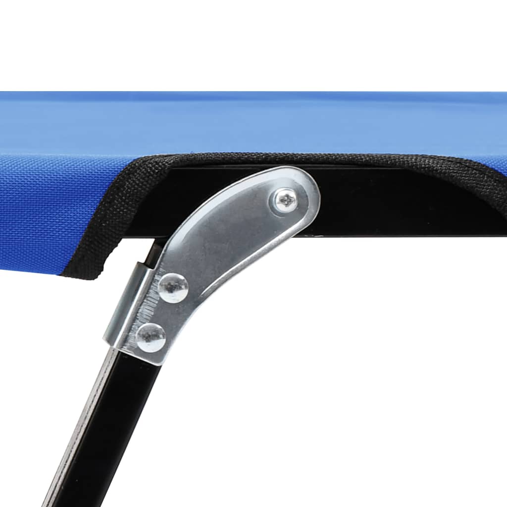 Dobbelt liggestol Foldbar blåt stål