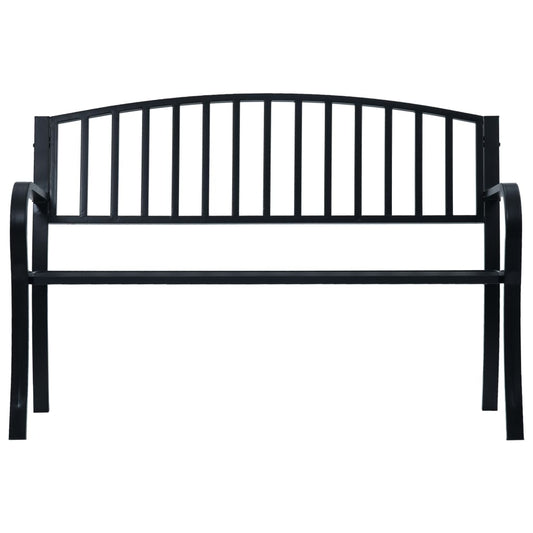 Havebænk 125 cm sort stål