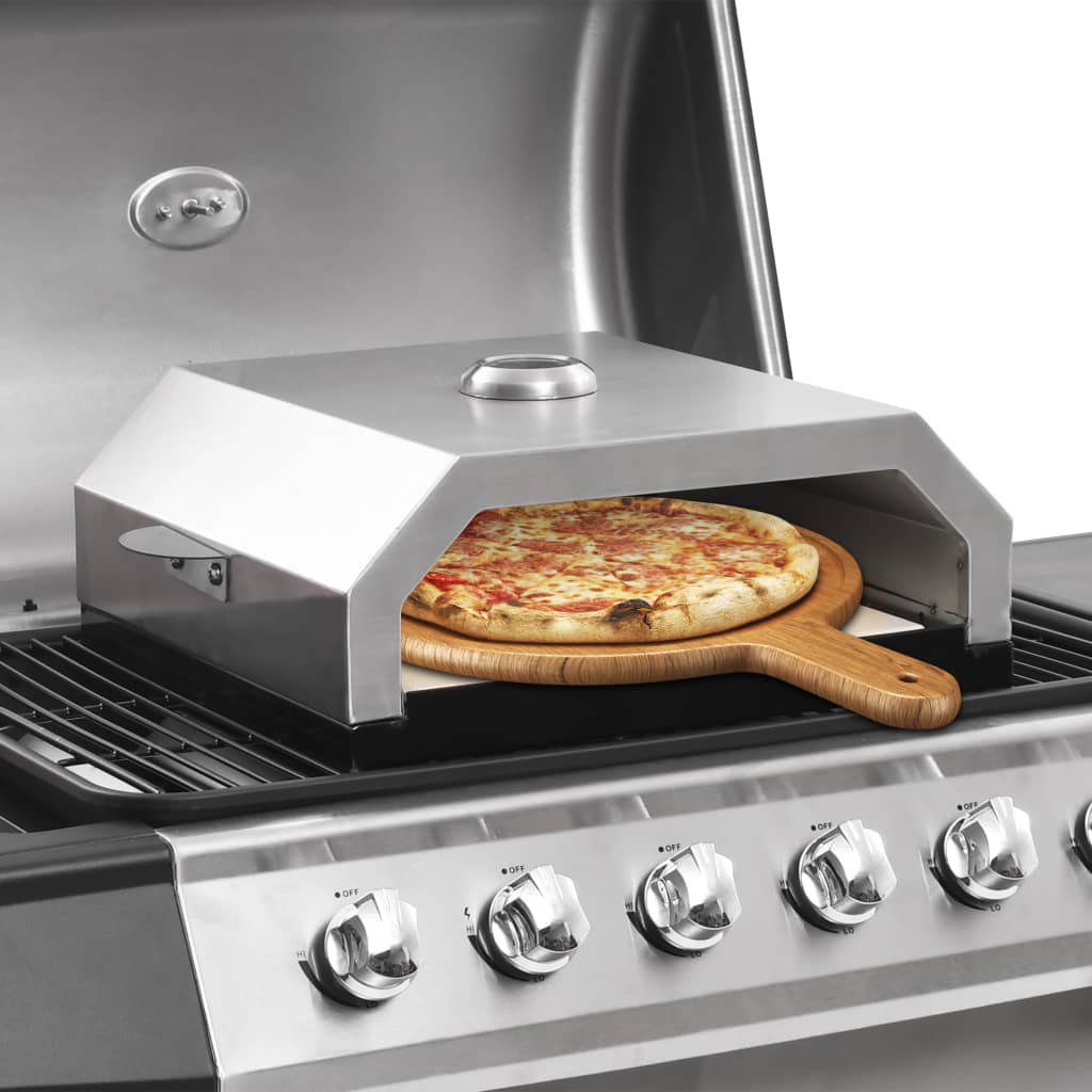 pizzaovn med keramisk sten til gas-kulgrill
