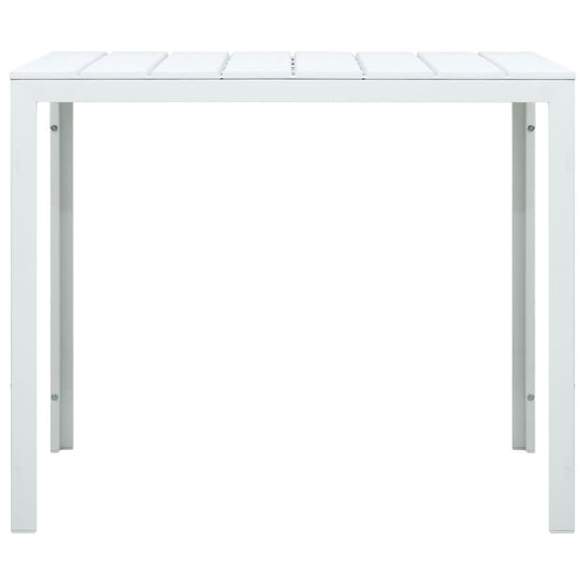 Couchtisch Weiß 78x78x74 cm HDPE Holzoptik
