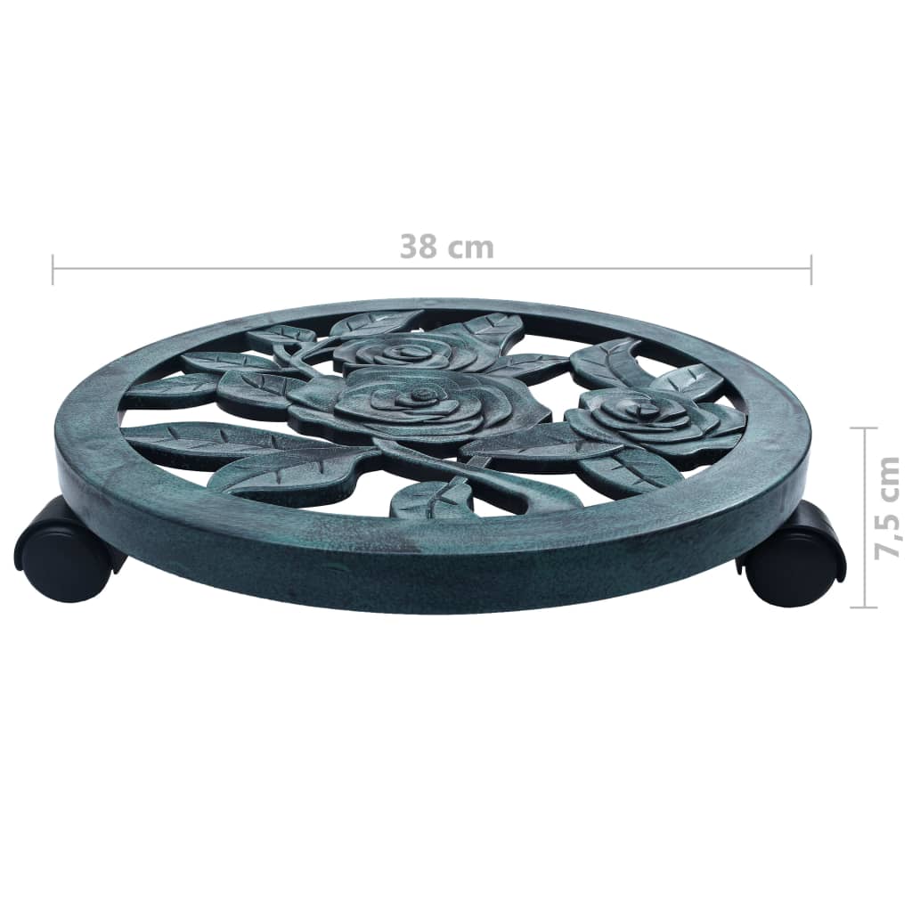 Plantevogn 6 stk Grøn 38 cm plast