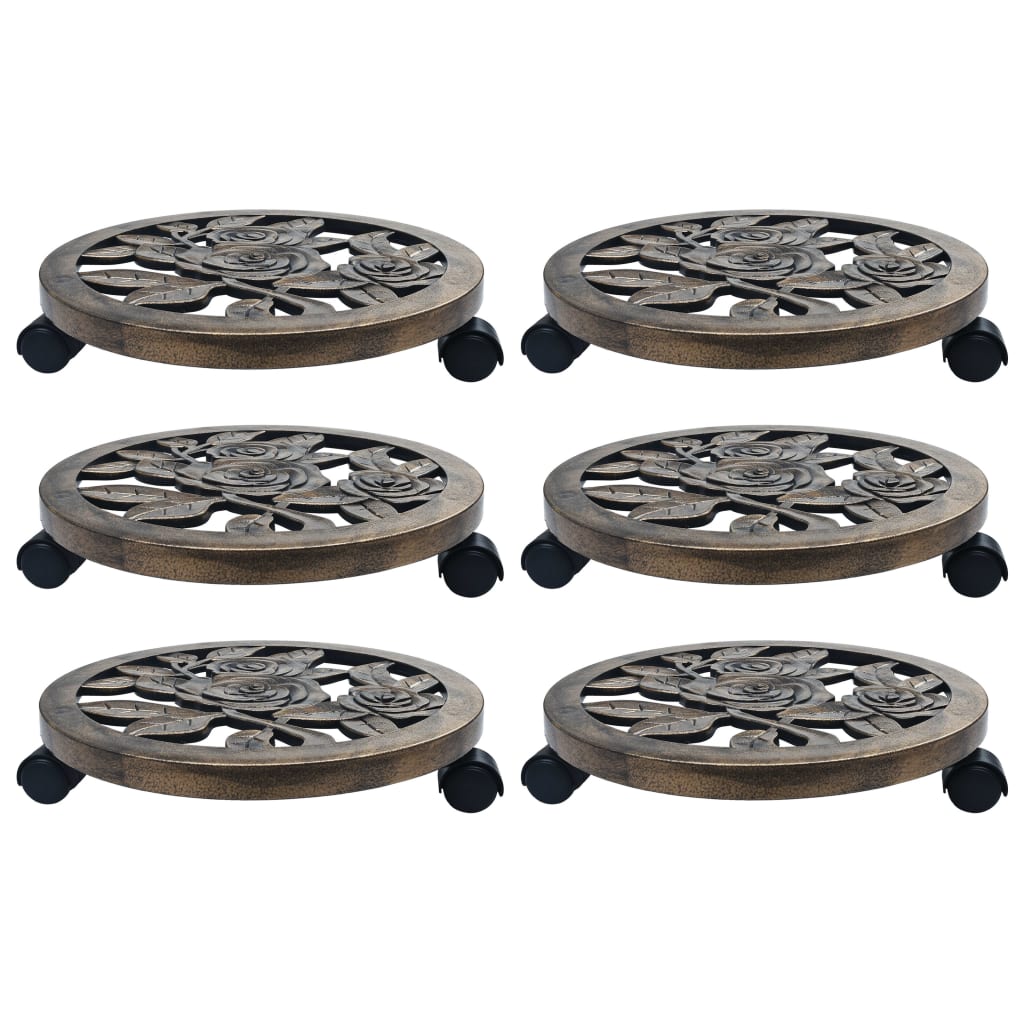 Plantevogn 6 stk Bronze 38 cm plast