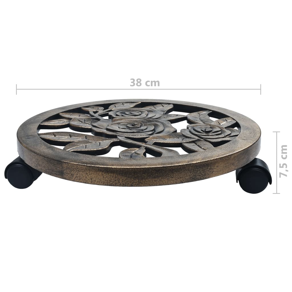 Plantevogn 6 stk Bronze 38 cm plast