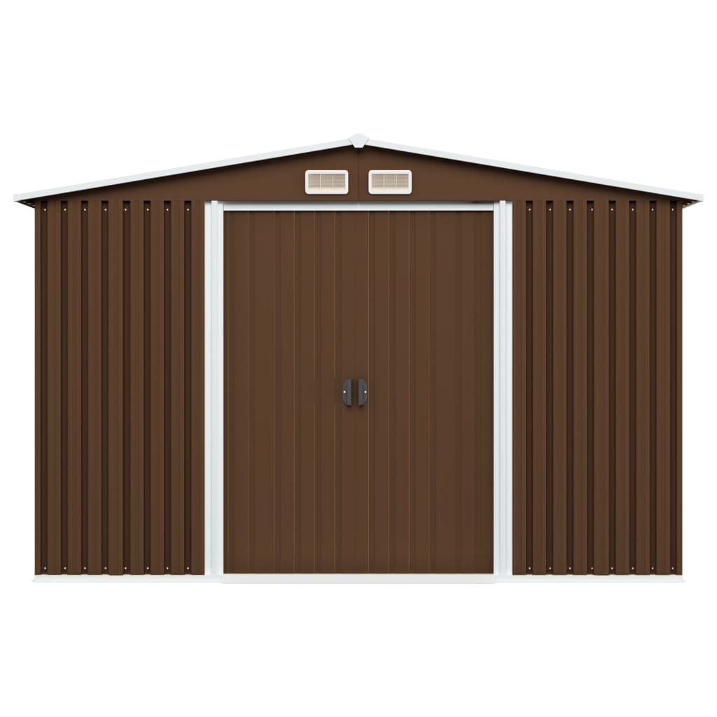 Redskabsskur Brun 257x205x178 cm Stål