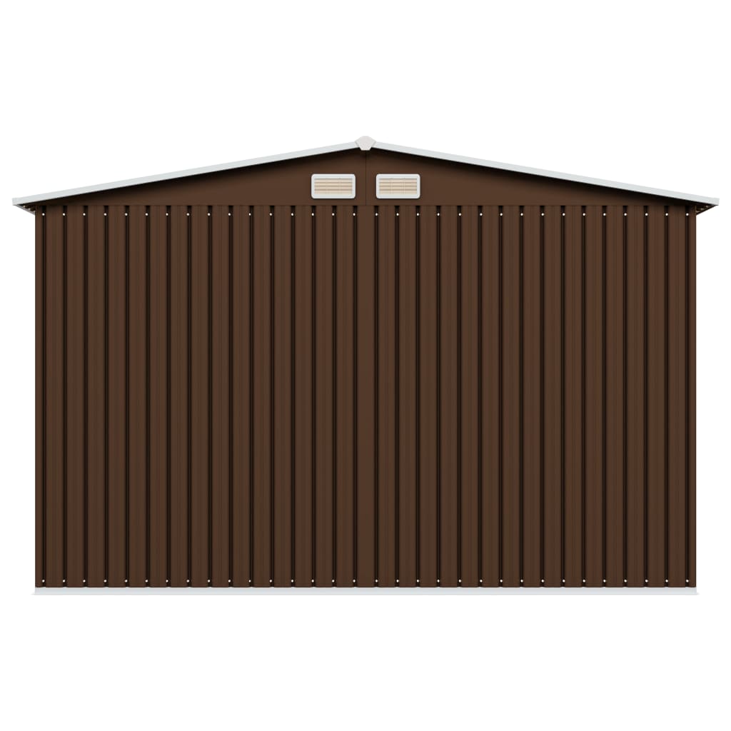 Redskabsskur Brun 257x205x178 cm Stål