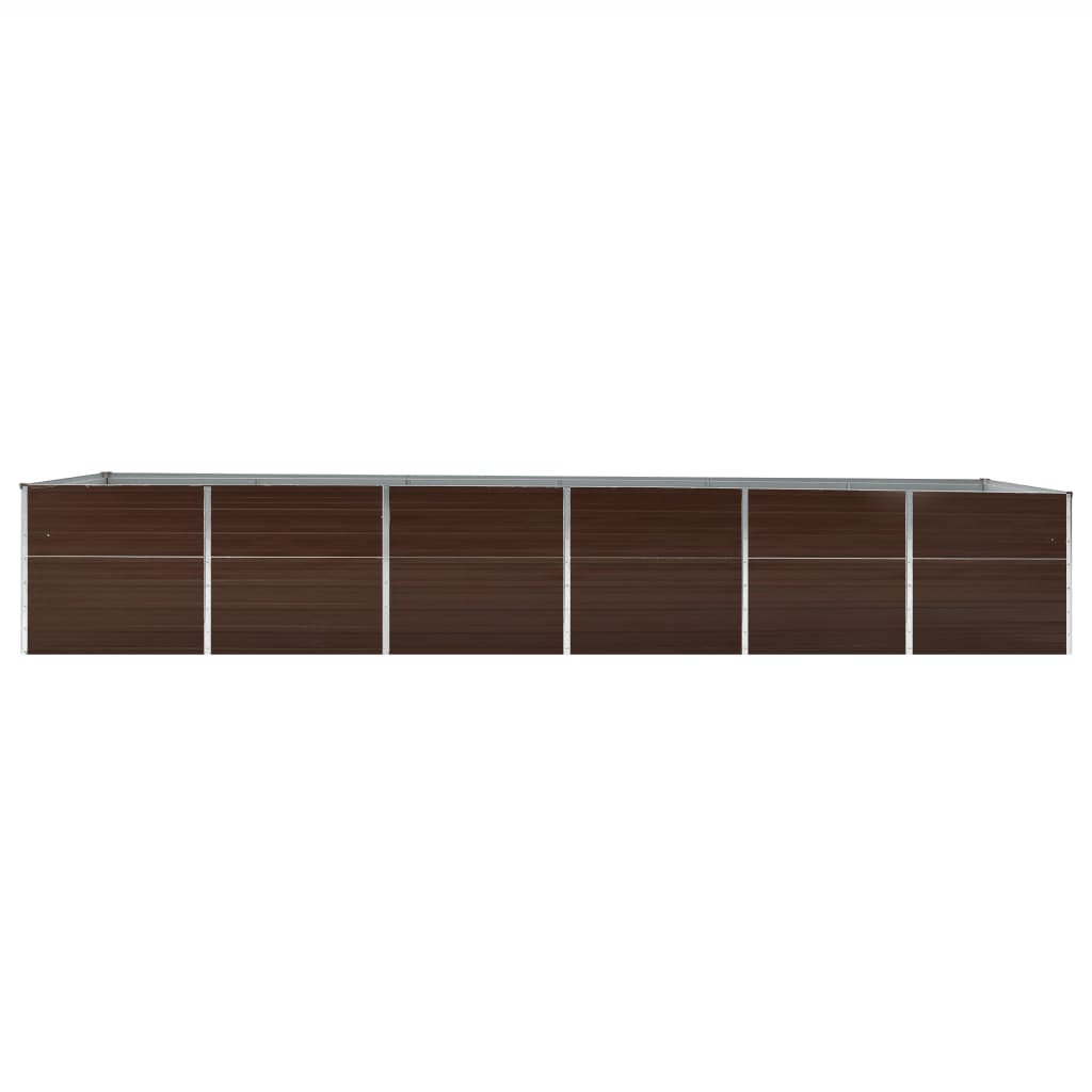 Garten-Hochbeet Verzinkter Stahl 480x80x77 cm Braun