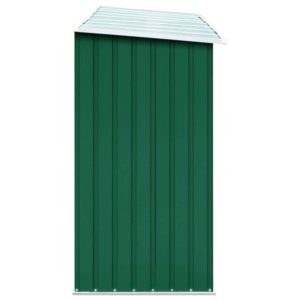 Brænde Opbevaring Galvaniseret Stål 330x84x152 cm Grøn