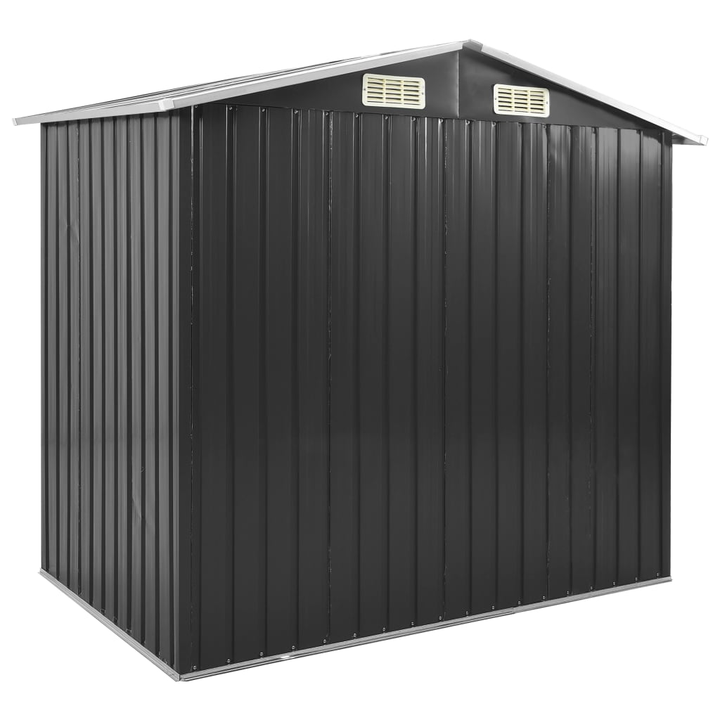 Havehus med hylde antracit 205x130x183 cm Jern
