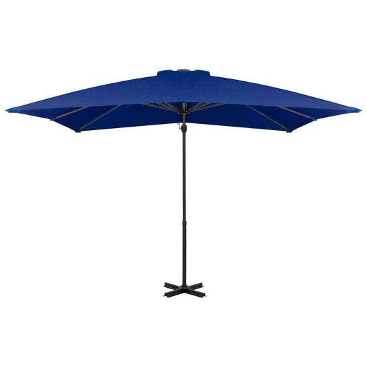 Ampelschirm mit Aluminium-Mast 250x250 cm Azurblau