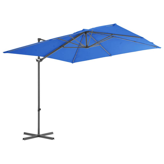 Ampelschirm mit Stahl-Mast 250x250 cm Azurblau