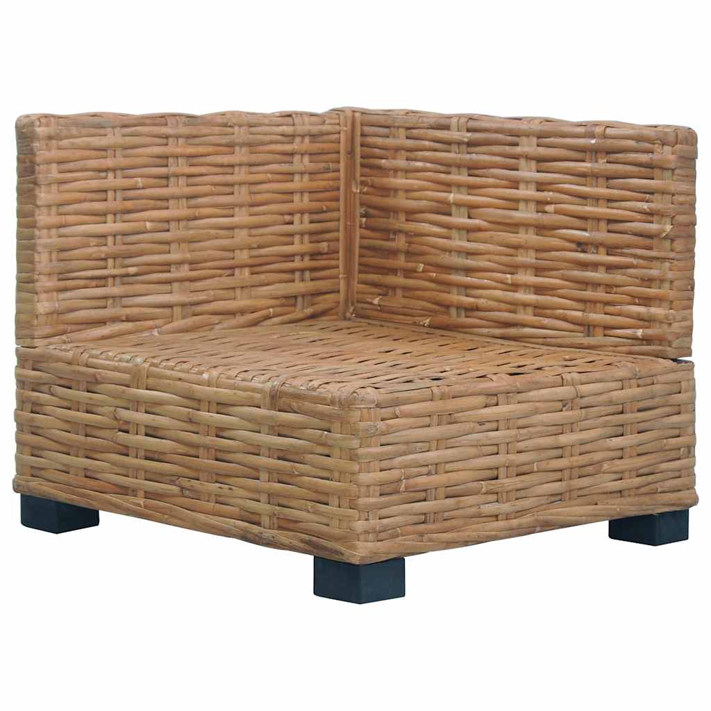 Hjørnesofa med puder Naturrattan