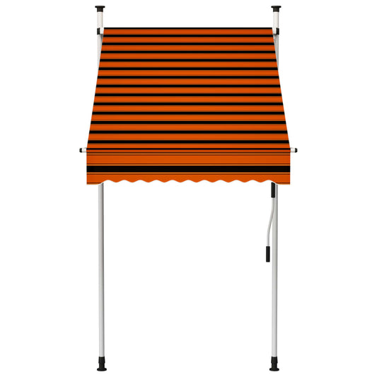 Einziehbare Markise Handbetrieben 100 cm Orange und Braun