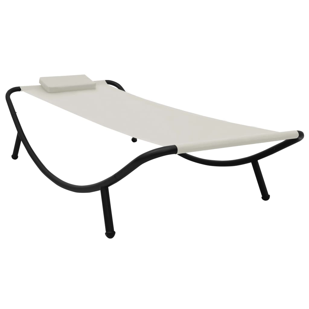 Haveseng Creme 200x90 cm Stål
