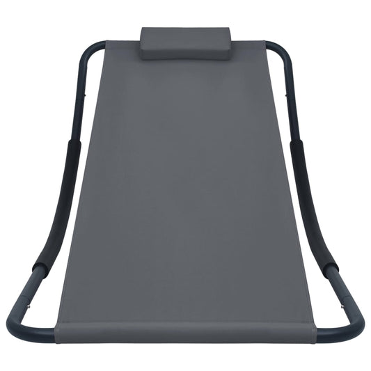 Gartenbett Grau 200 x 90 cm Stahl