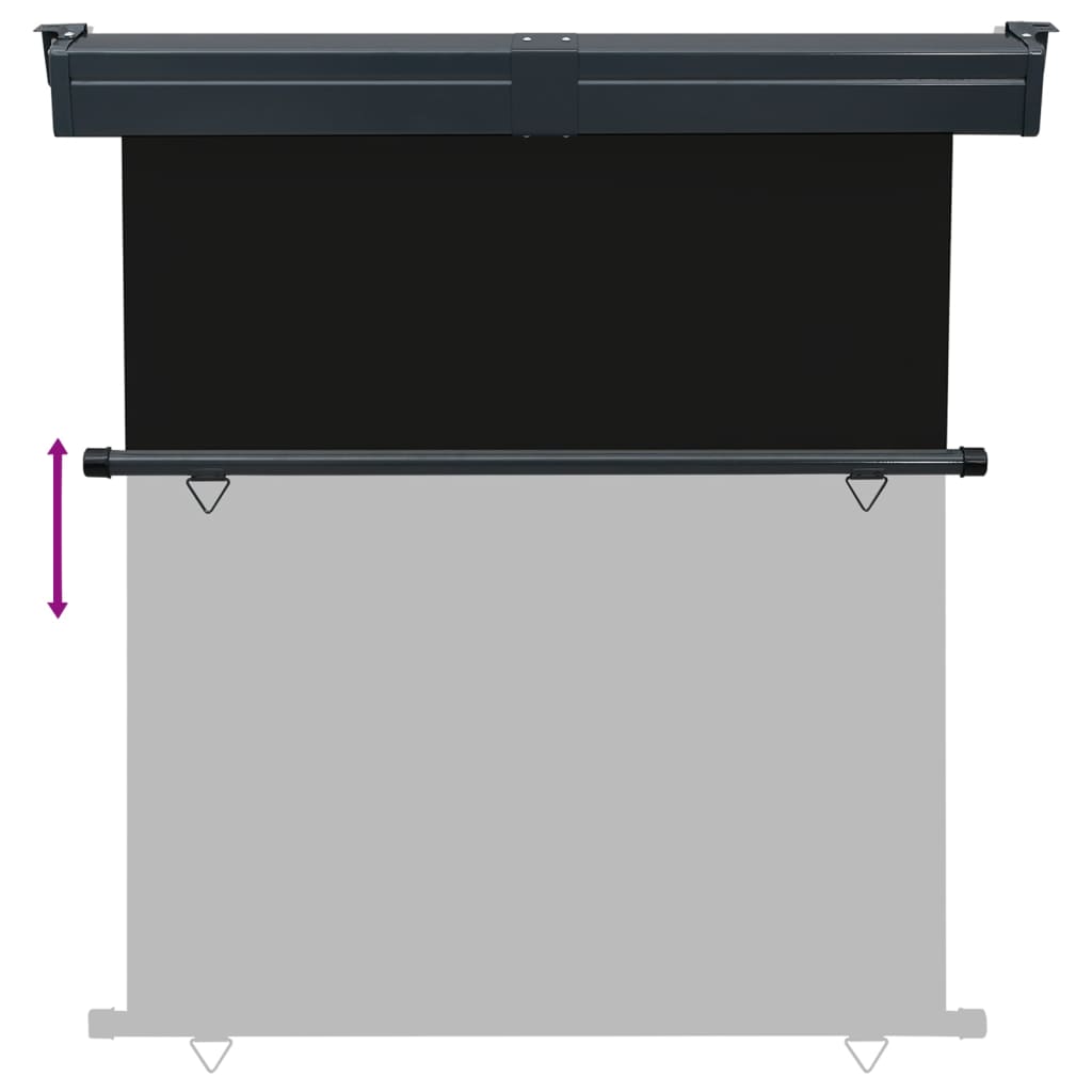 Altan Sidefortelt 175x250 cm Sort