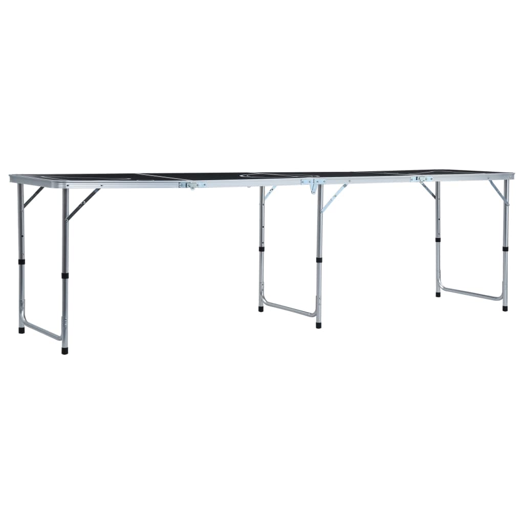 Sammenklappeligt Beer Pong Bord 240 cm Sort