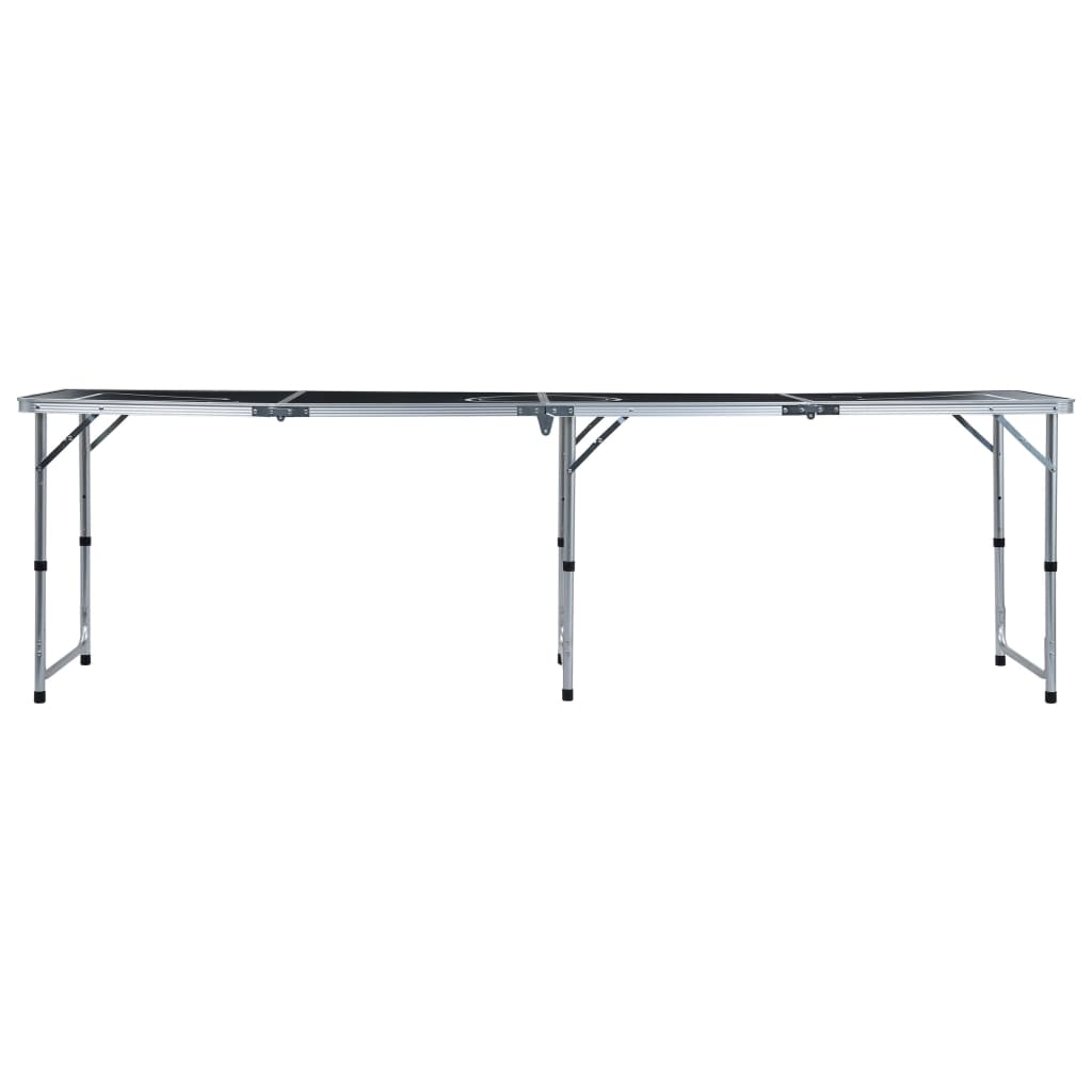 Sammenklappeligt Beer Pong Bord 240 cm Sort