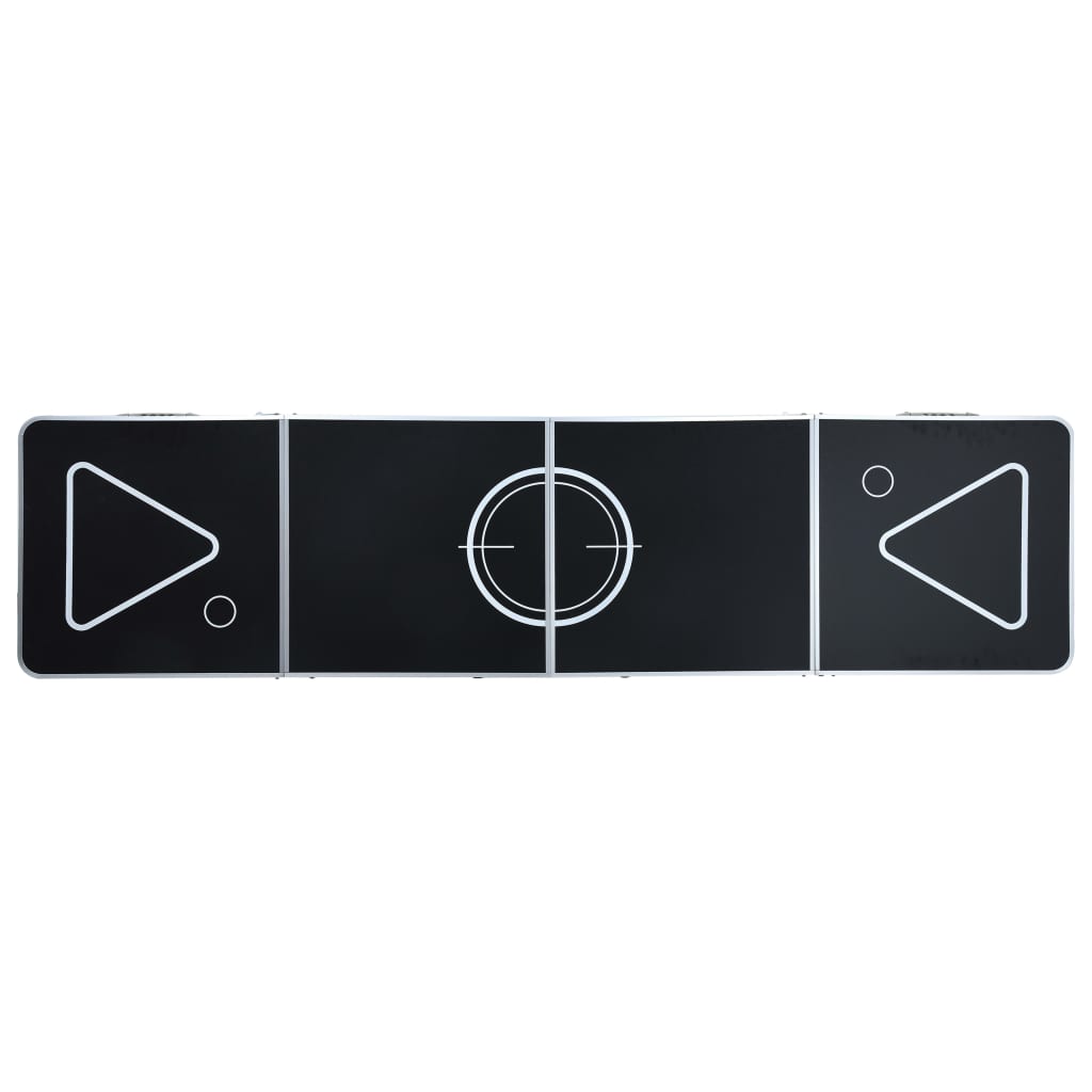 Sammenklappeligt Beer Pong Bord 240 cm Sort