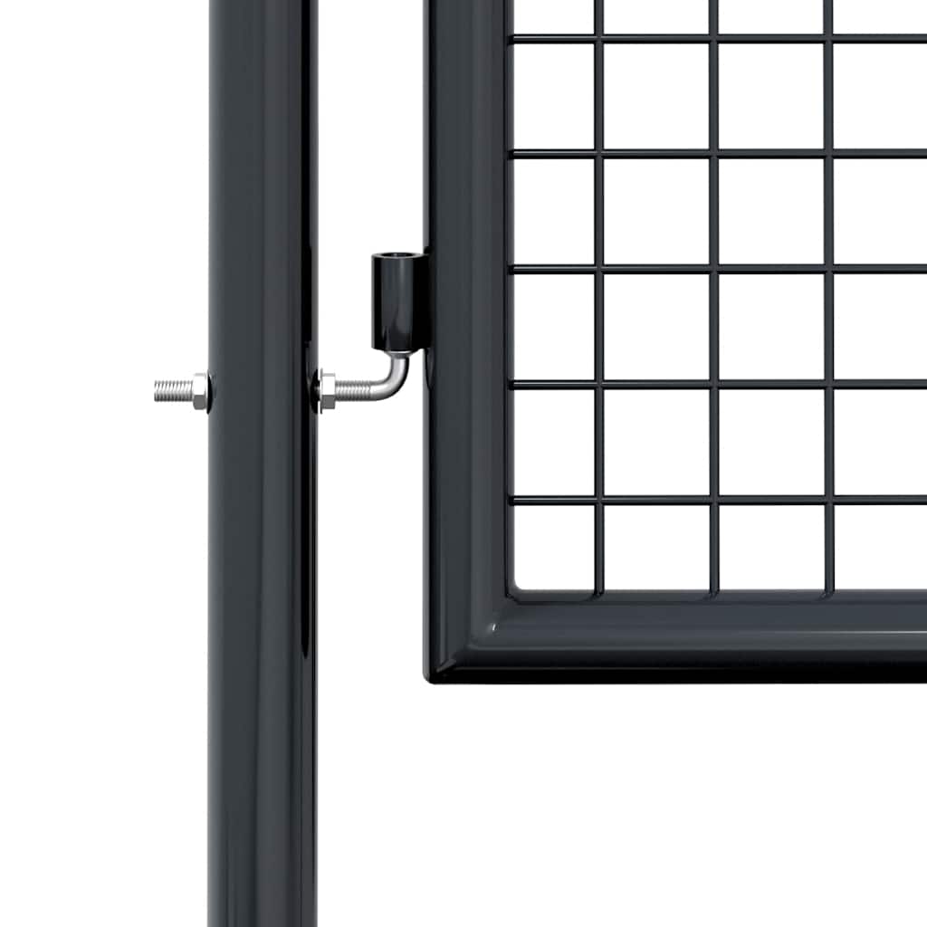 Gitter-Gartentor Verzinkter Stahl 100 x 75 cm Grau