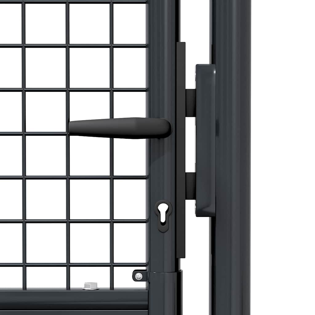 Gitter-Gartentor Verzinkter Stahl 100 x 175 cm Grau