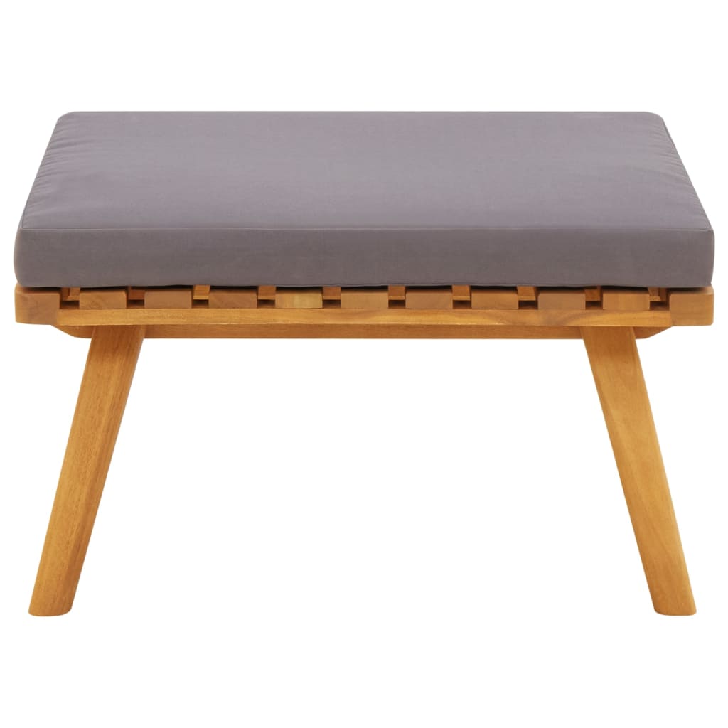 Garten-Fußhocker mit Auflage 60×60×29 cm Akazie Massivholz