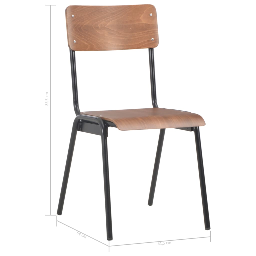 Esszimmerstühle 6 Stk. Braun Sperrholz