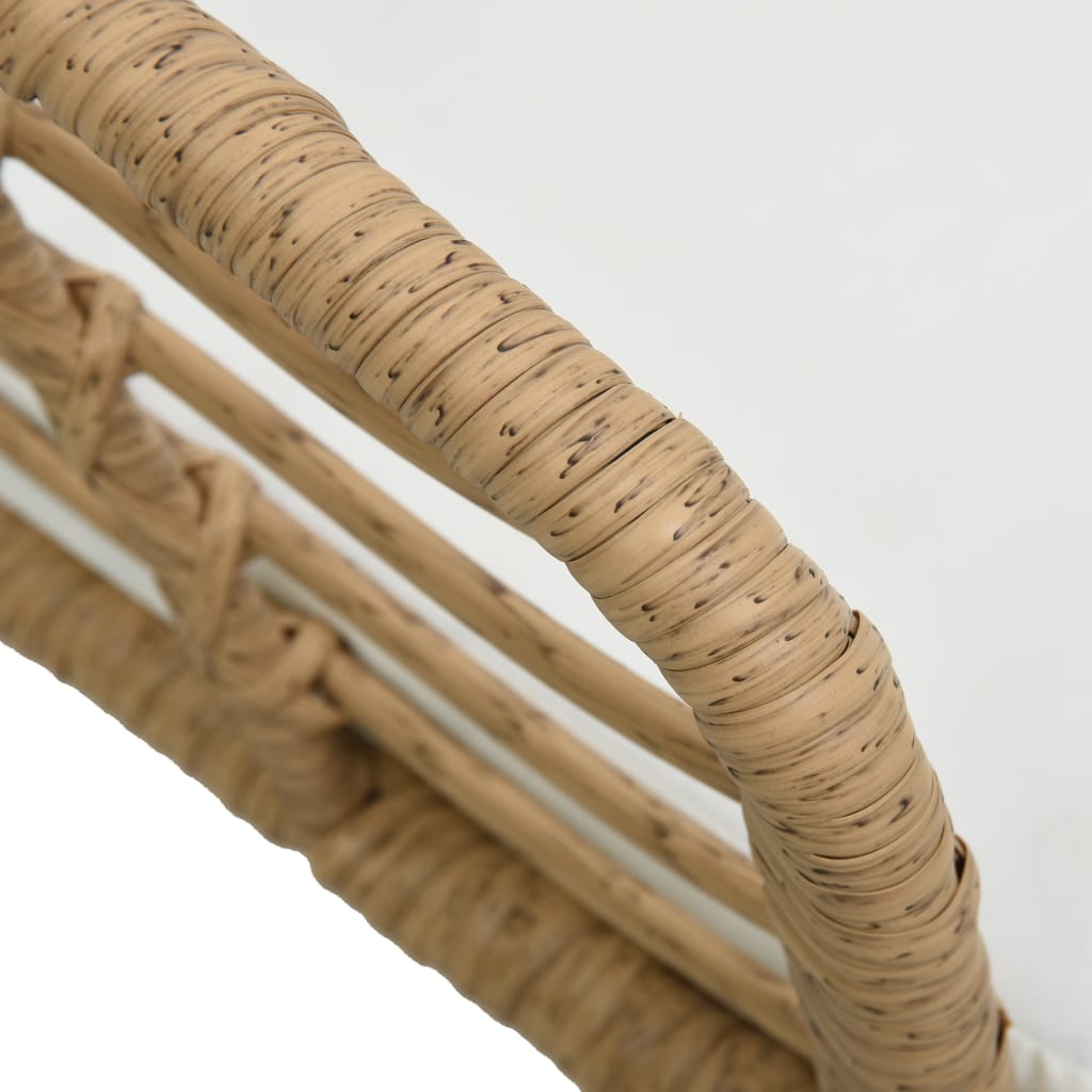 Havestole 2 stk med hynder af polyrattan eg