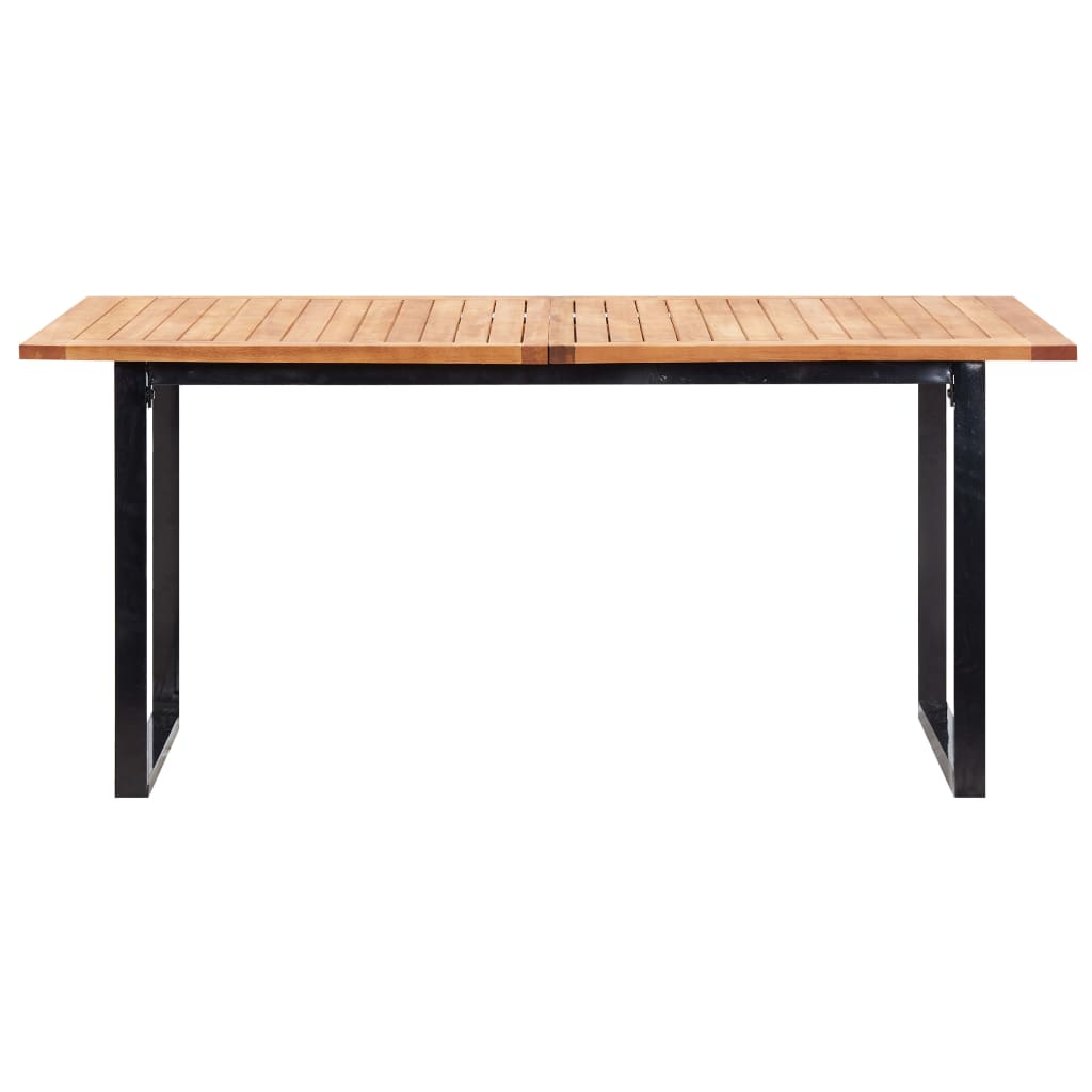 7-tlg. Garten-Essgruppe Poly Rattan und Akazienholz Grau