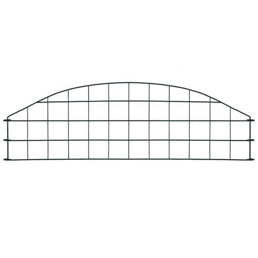 Gartenzaun Set Konvex 77,3x26 cm Grün