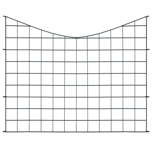 Gartenzaun Set Konkav 77,5x64 cm Grün