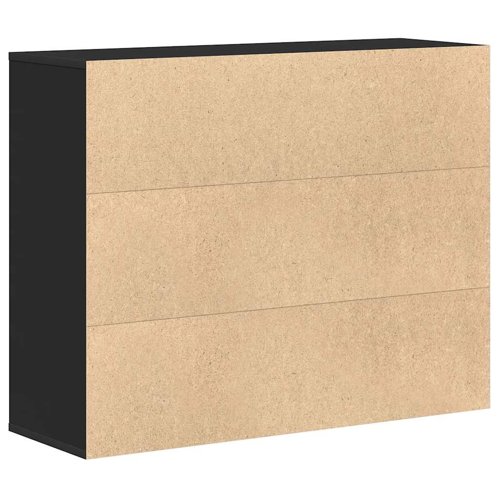 Skænk Sort 88x30x70 cm Træ Materiale