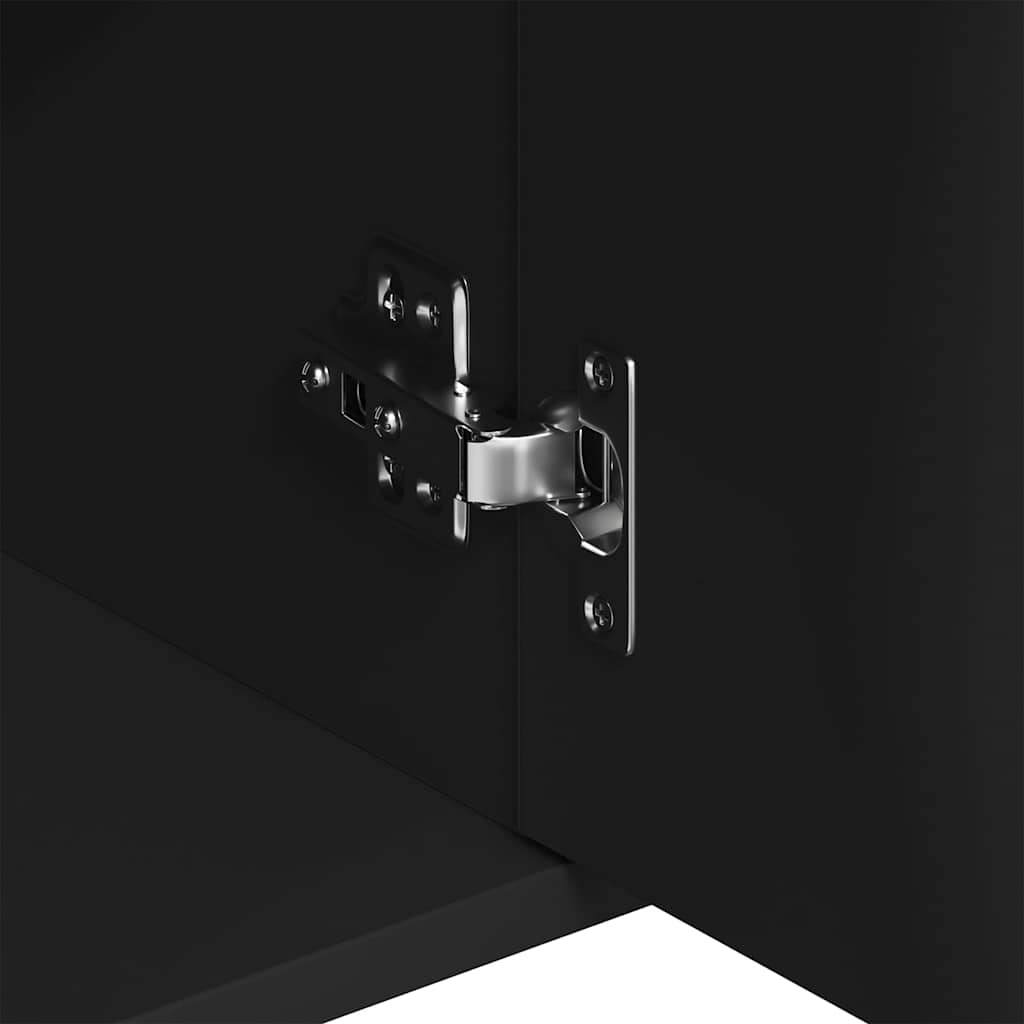 Skænk Sort 88x30x70 cm Træ Materiale