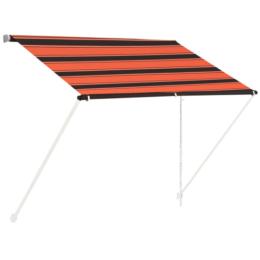Einziehbare Markise 100×150 cm Orange und Braun