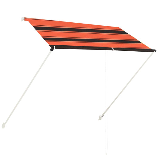 Einziehbare Markise 200×150 cm Orange und Braun