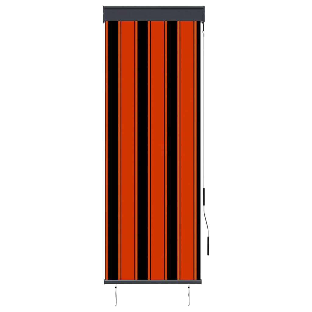 Udendørs rullegardin 60 x 250 cm orange og brun