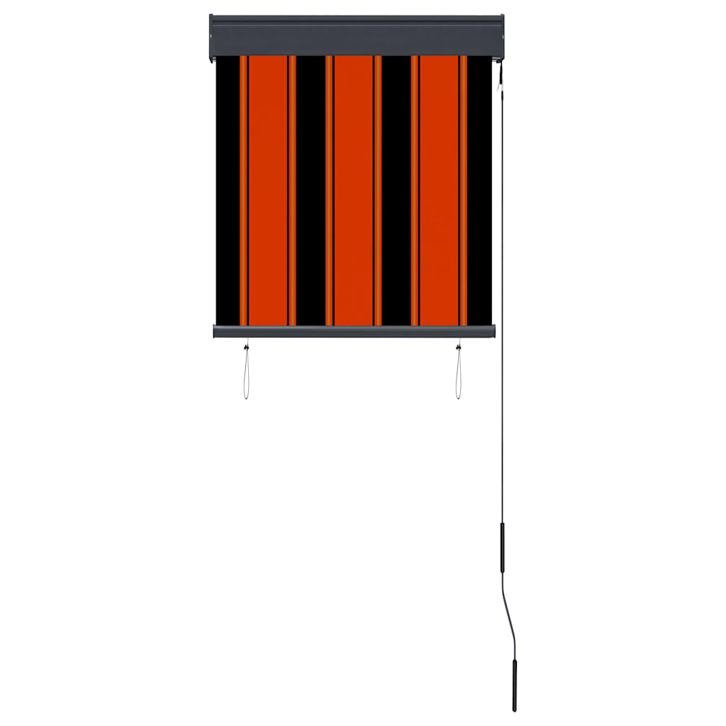 Udendørs rullegardin 60 x 250 cm orange og brun