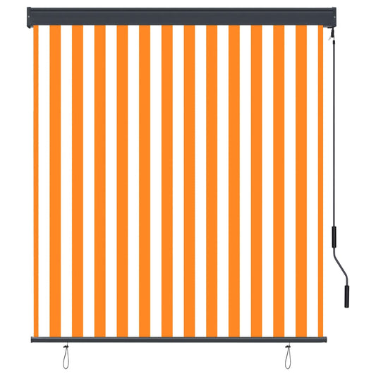 Außenrollo 140x250 cm Weiß und Orange