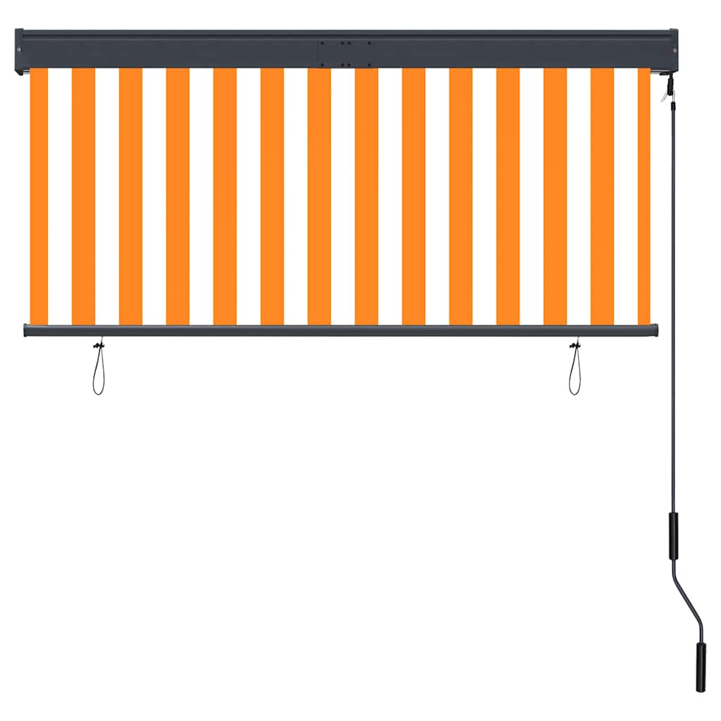 Außenrollo 140x250 cm Weiß und Orange
