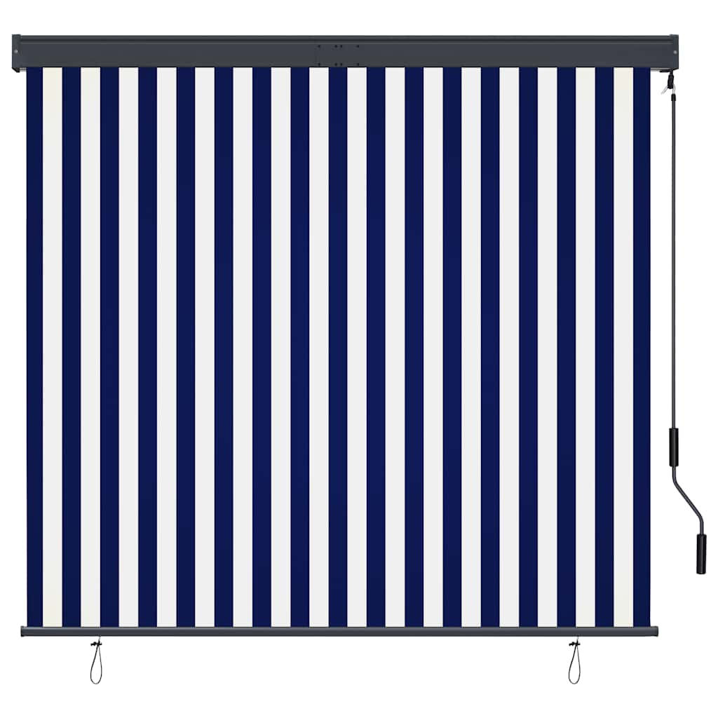 Außenrollo 160x250 cm Blau und Weiß