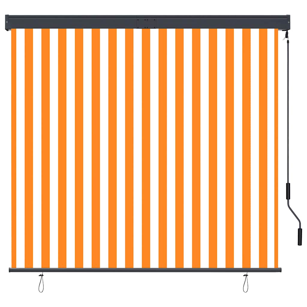Außenrollo 160x250 cm Weiß und Orange
