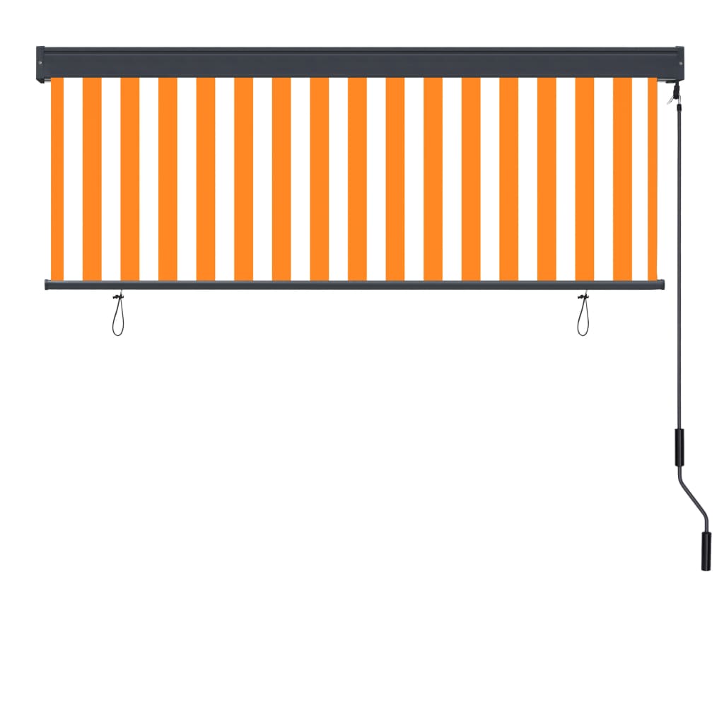 Außenrollo 160x250 cm Weiß und Orange