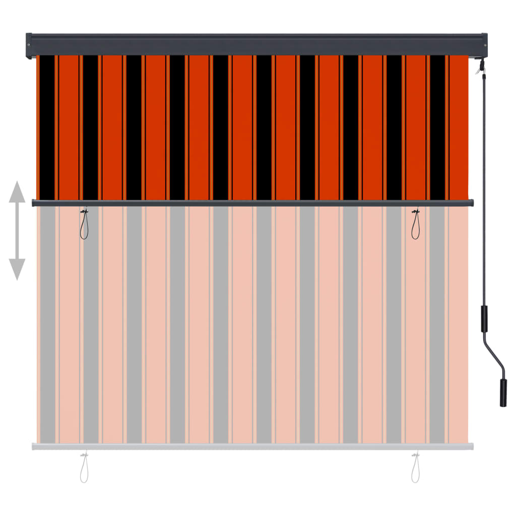 Außenrollo 160x250 cm Orange und Braun