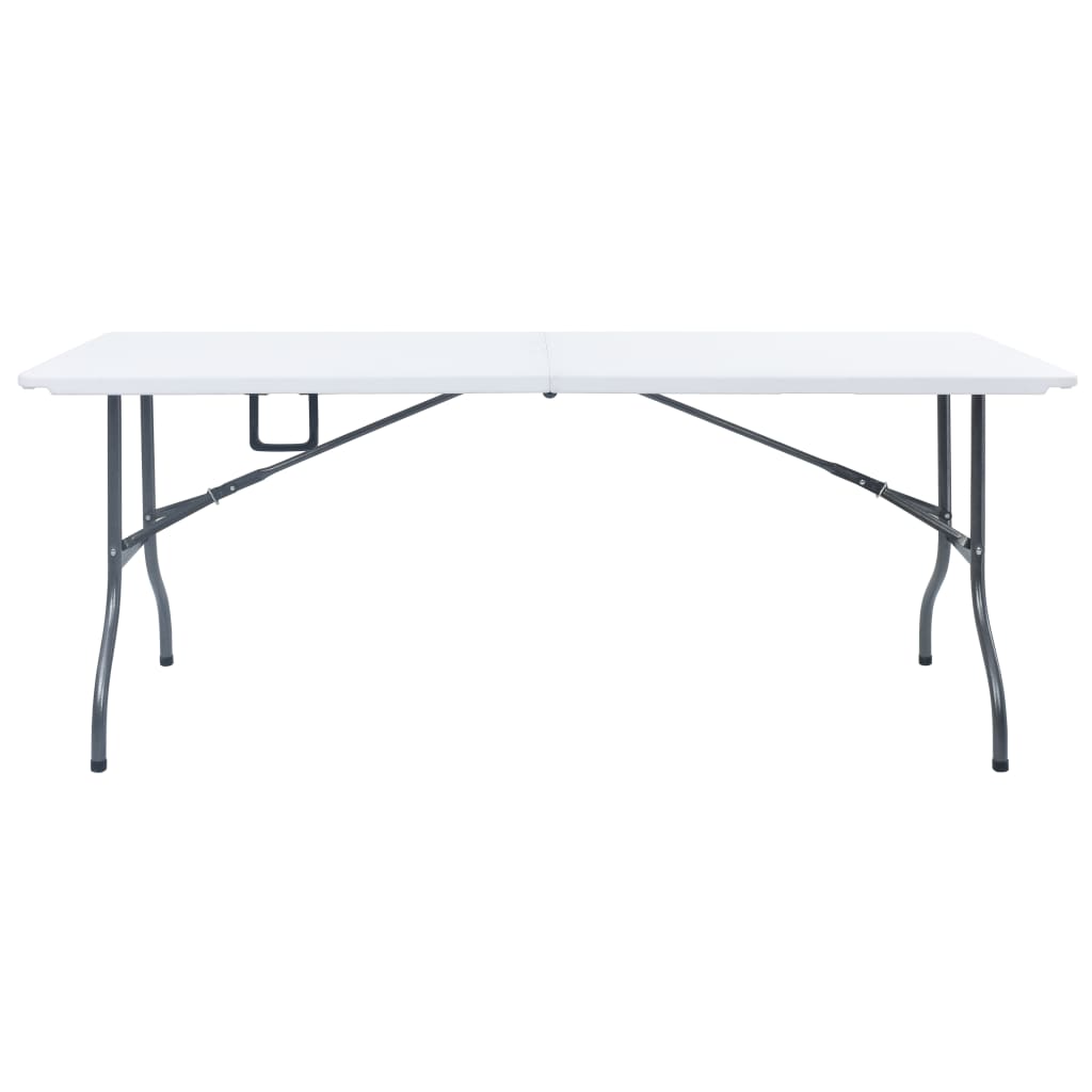 Havebord Sammenklappeligt Hvid 180x72x72 cm HDPE