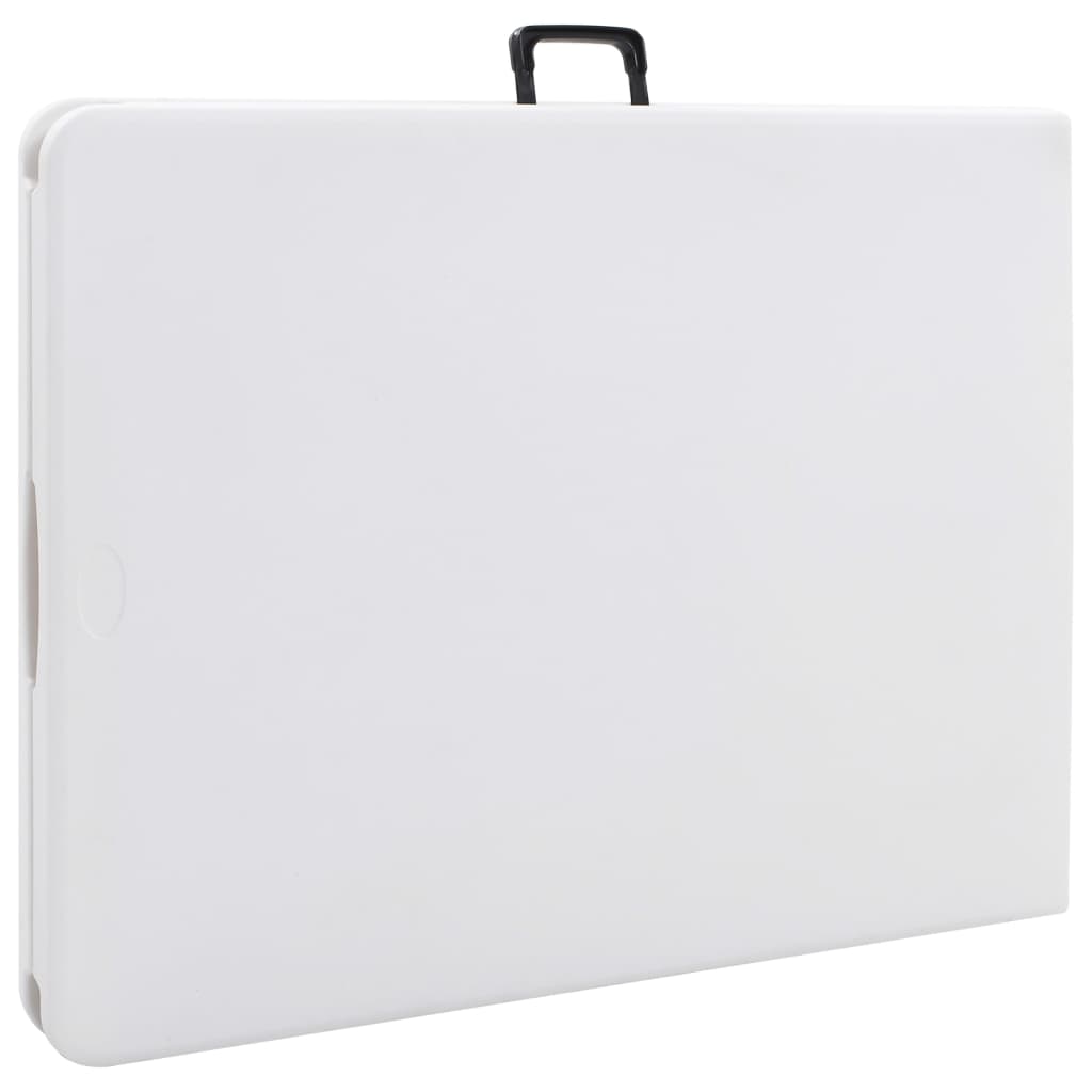 Havebord Sammenklappeligt Hvid 180x72x72 cm HDPE