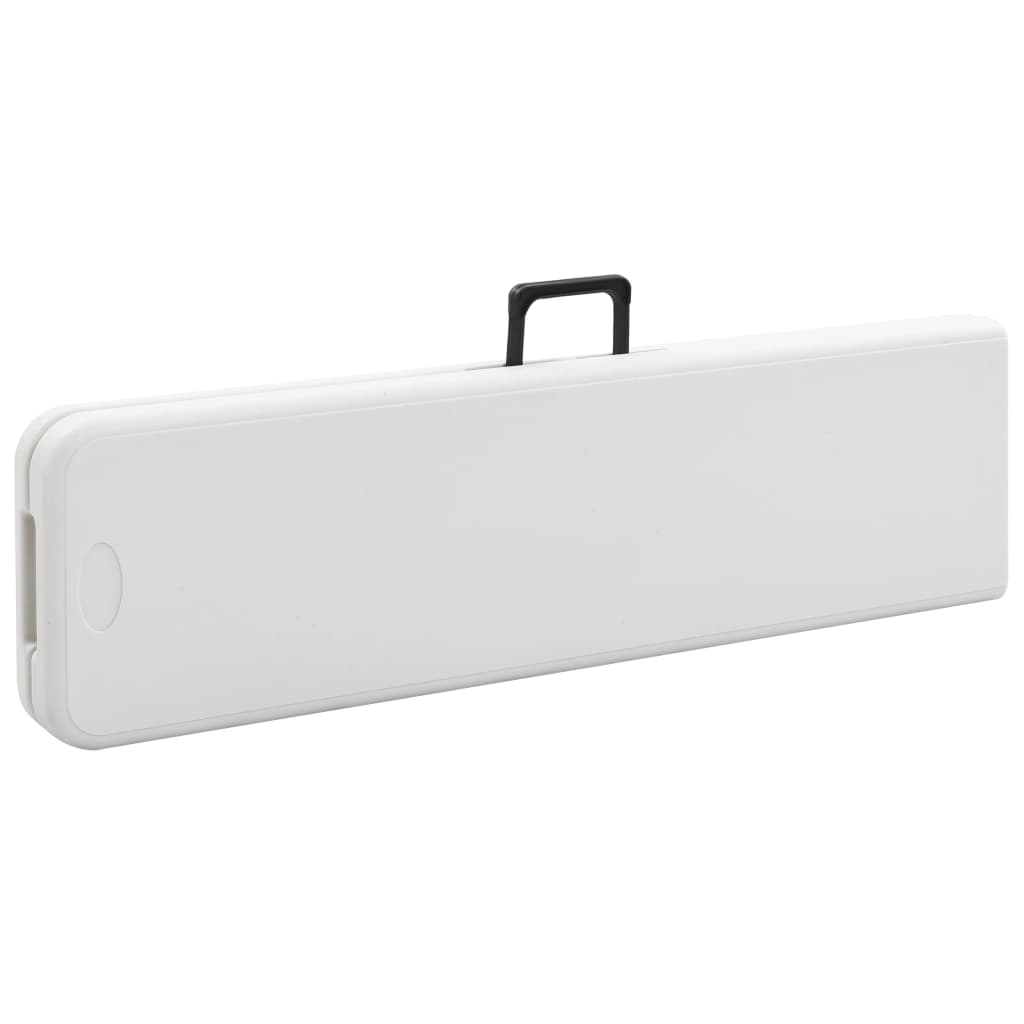 Klappbare Gartenbänke 2 Stk. 180 cm HDPE Weiß