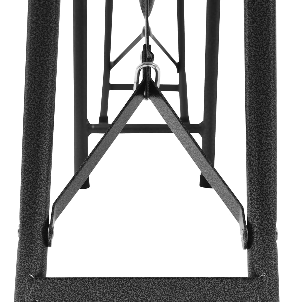 Sammenklappelige havebænke 2 stk 180 cm HDPE Sort