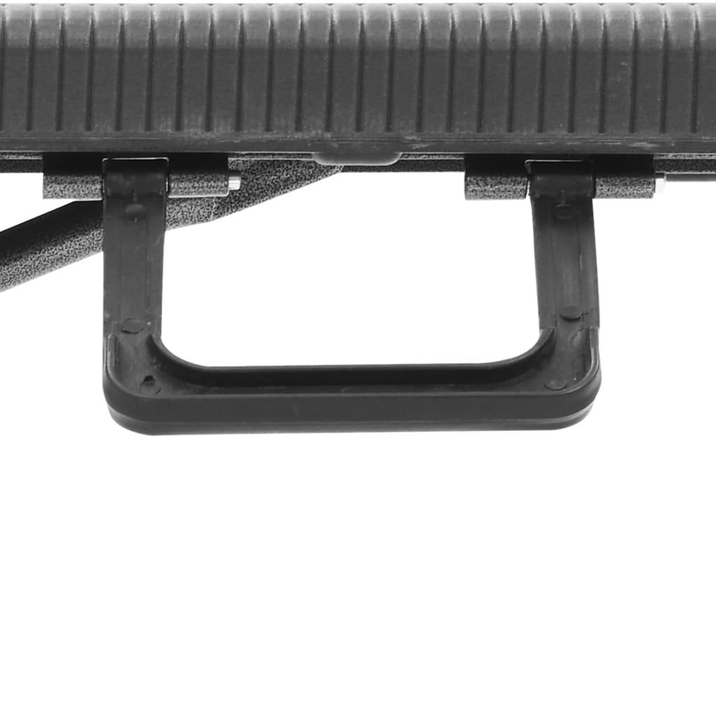Sammenklappelige havebænke 2 stk 180 cm HDPE Sort