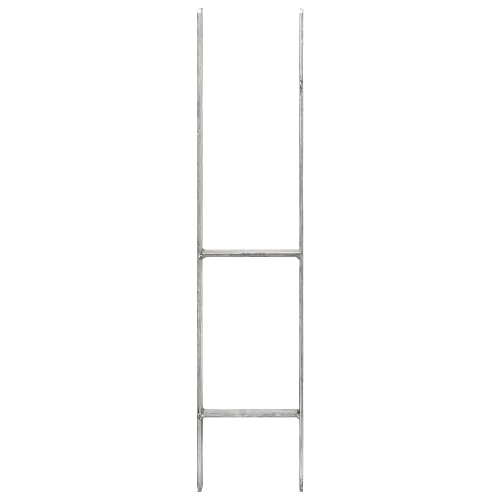 Stolpestøtte 6 Stk Sølv 12×6×60 cm Galvaniseret Stål